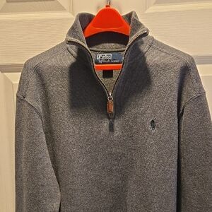 Polo by Ralph Lauren Men's Charcoal Zip-Up Sweater